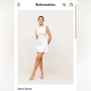 NWT Reformation Zenni Dress in Ivory Size 4